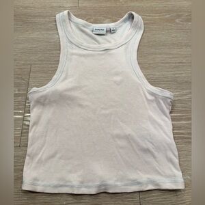 Aritzia Sunday Best Light Pink Ribbed Racerback Tank Top